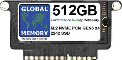 512GB M.2 PCIe Gen3 x4 NVMe SSD FOR MACBOOK PRO RETINA NON TOUCH BAR A1708 (LATE 2016 - MID 2017)